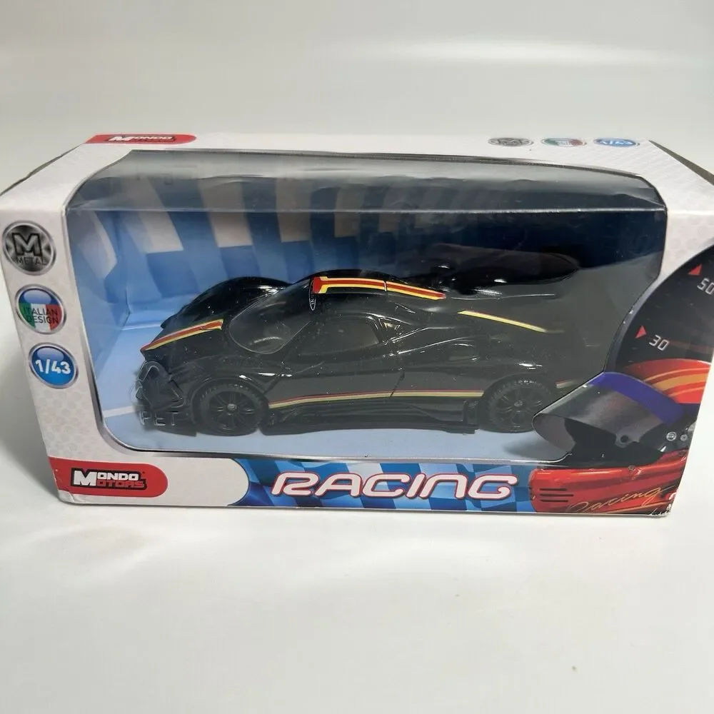 Pagani Zonda R Evo 1:43 Diecast Mondo Motors Black Italian Supercar Model